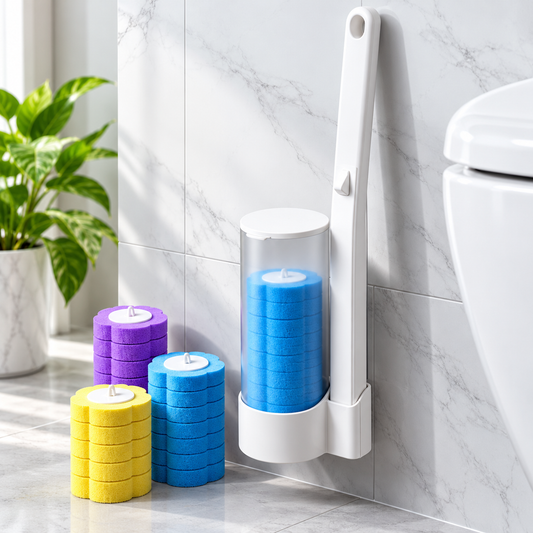Replaceable-Head Toilet Cleaning Brush