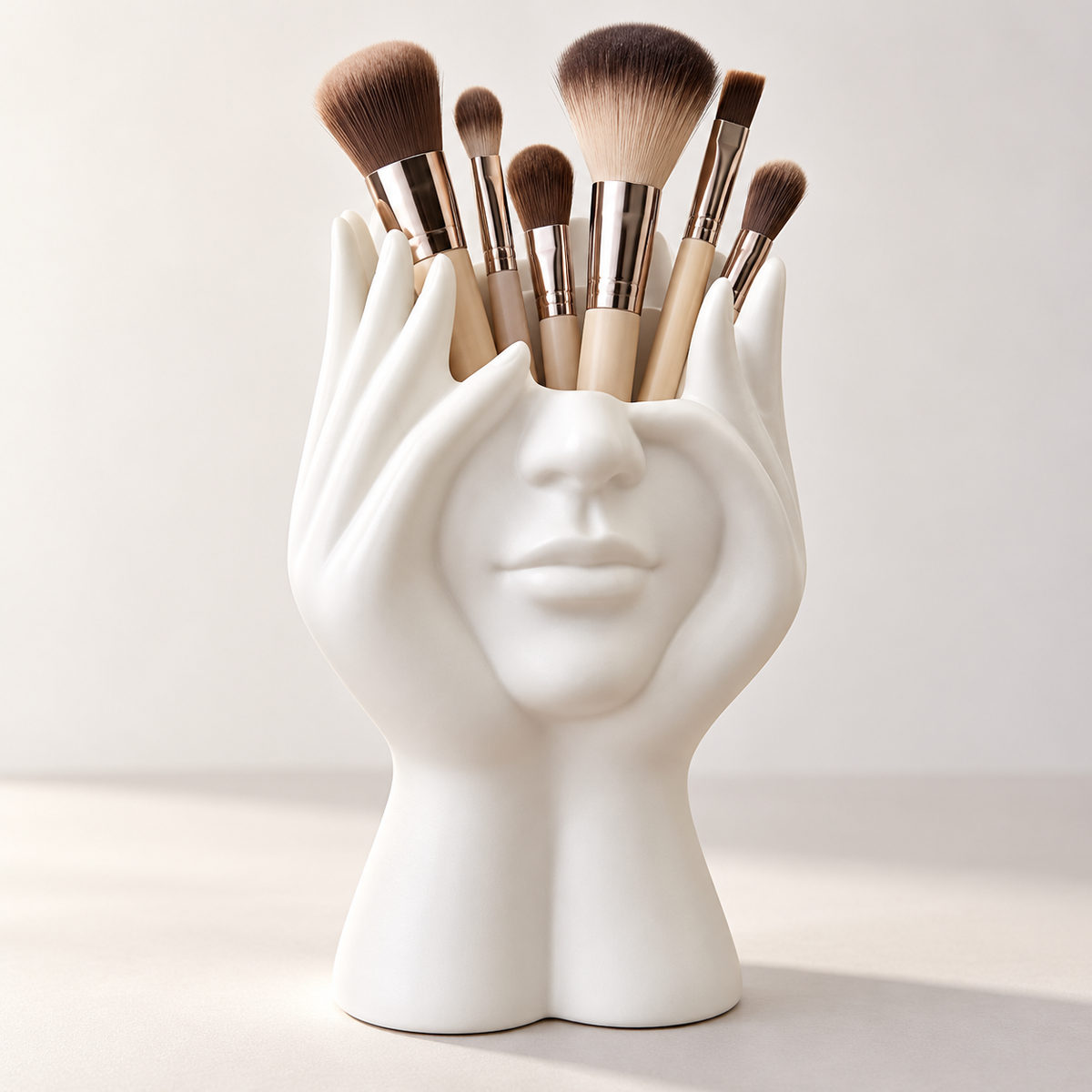 Face-Shaped Brush Holder