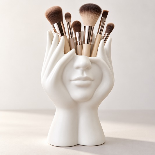 Face-Shaped Brush Holder