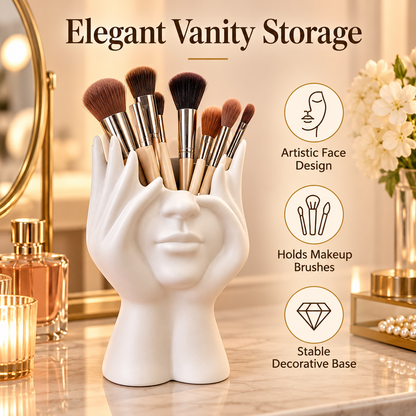 Face-Shaped Brush Holder
