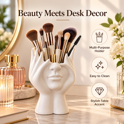 Face-Shaped Brush Holder